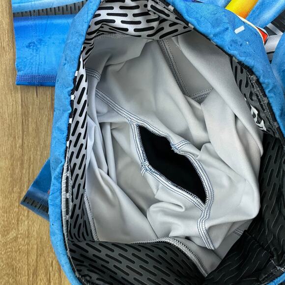 INKnBurn Womens Cropped Tights Size 6 Biodroid Robot Run Jog Train Art Gym - Picture 9 of 9